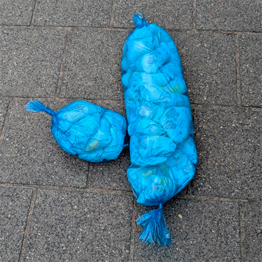 Navulling Doorzichtig Blauw
