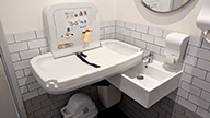 Commode uitgeklapt